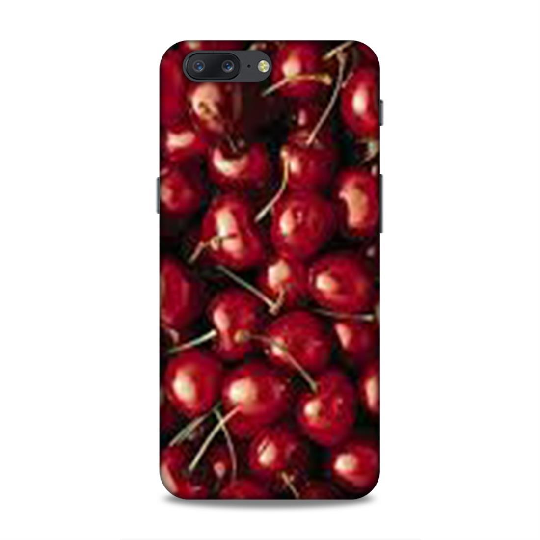 Red Cherry Love OnePlus 5 Mobile Cover Case
