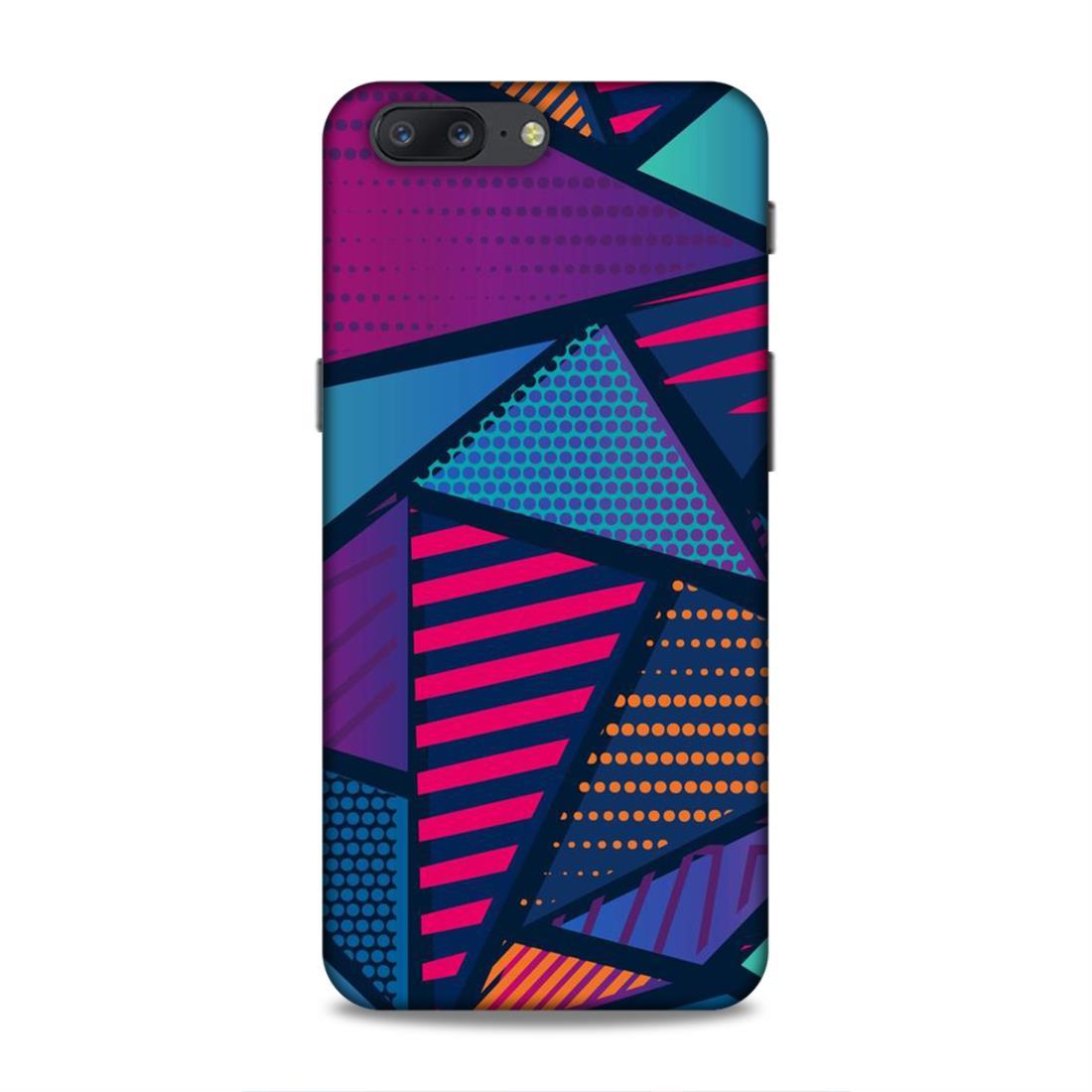 Triangle Coloured Pattern OnePlus 5 Mobile Cover Case