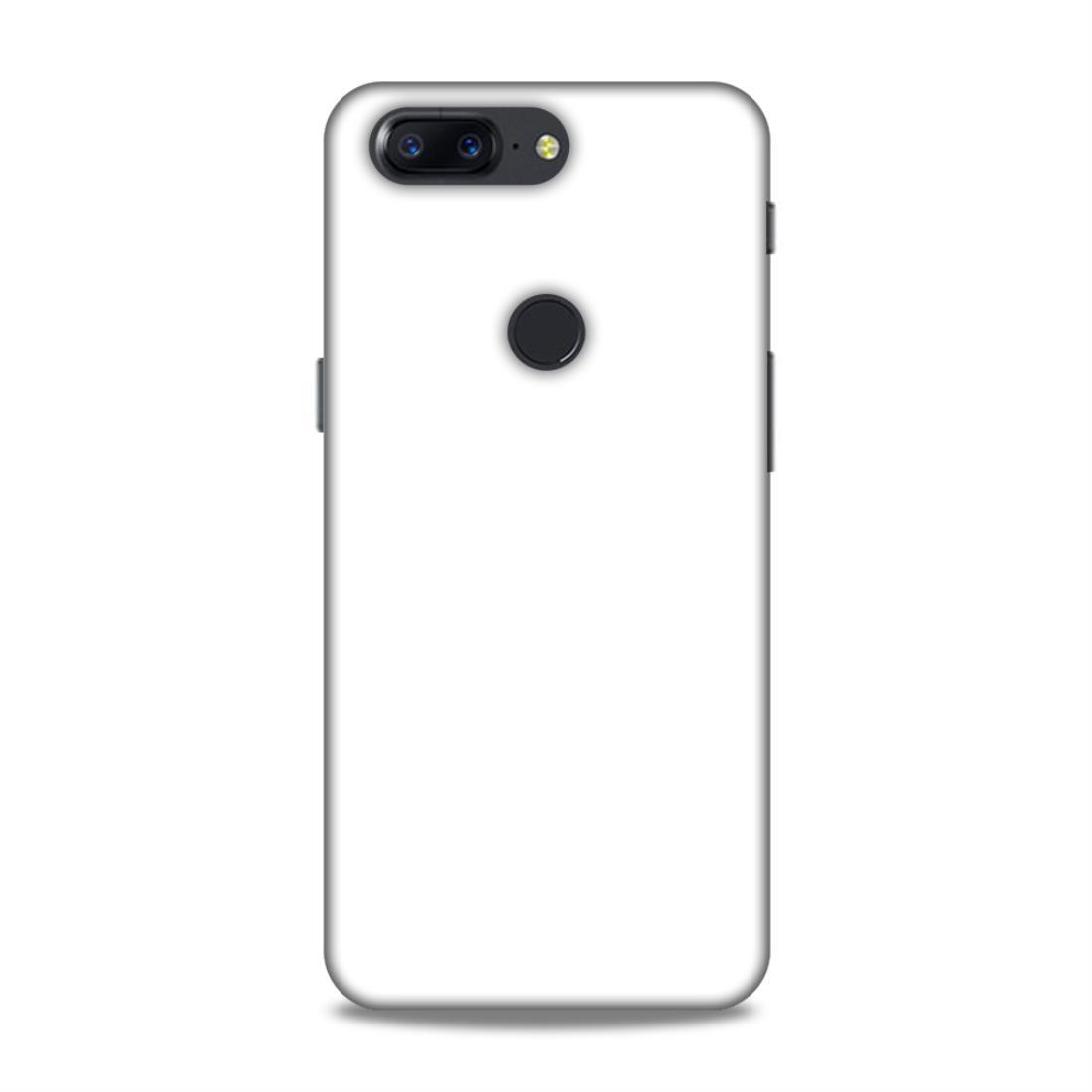 White Classic Plain OnePlus 5T Mobile Case Cover