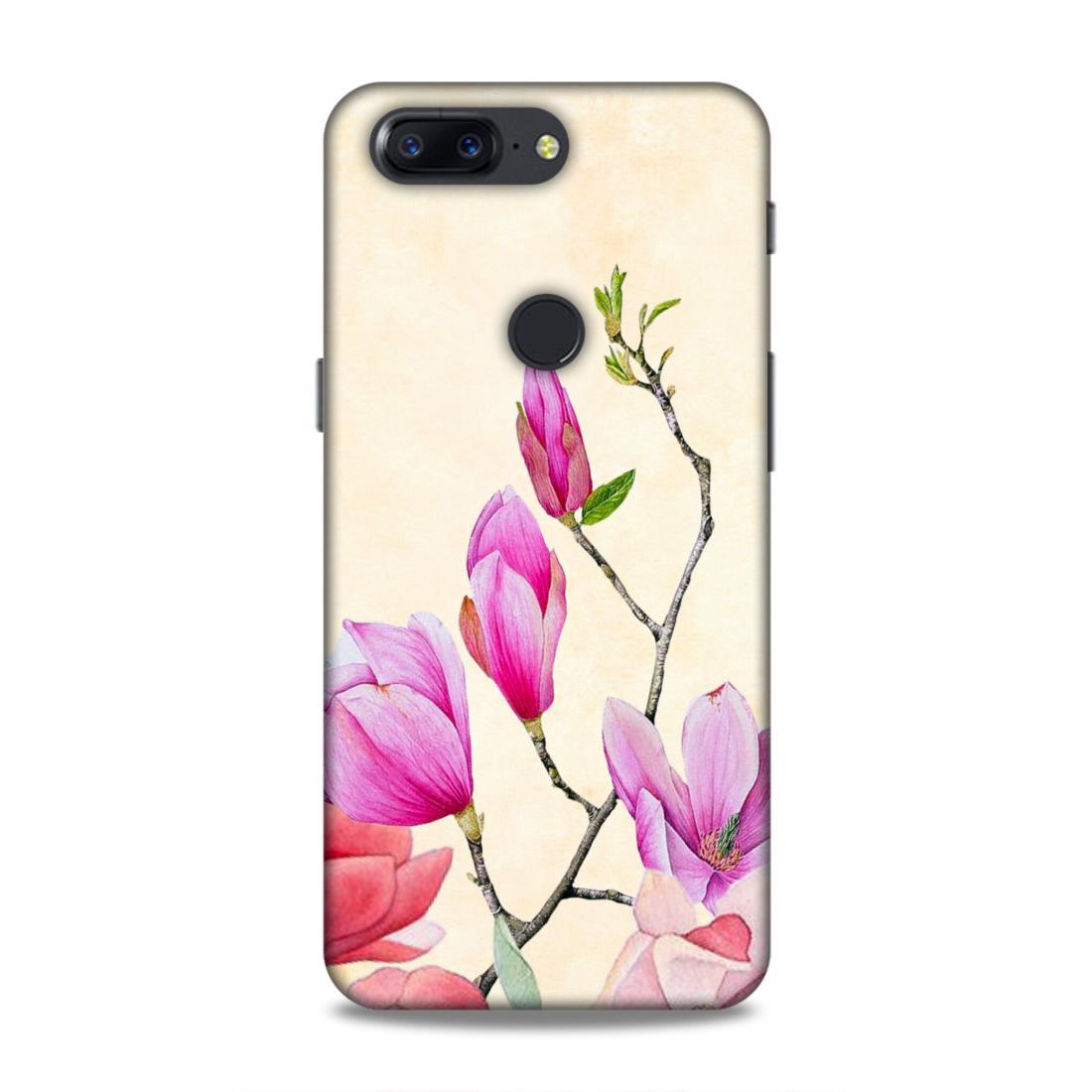 Pink Flower OnePlus 5T Mobile Cover Case