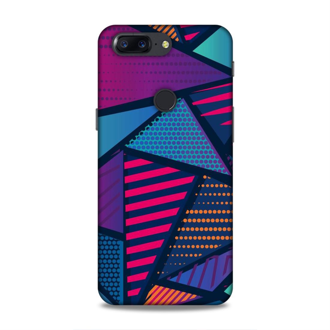 Triangle Coloured Pattern OnePlus 5T Mobile Cover Case