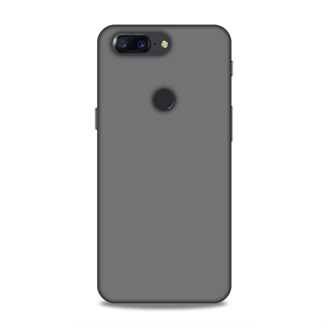 Grey Classic Plain OnePlus 5T Phone Back Case