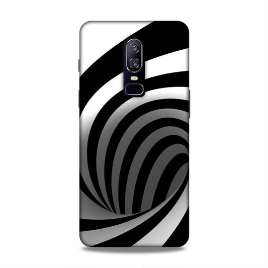 Black And White OnePlus 6 Mobile Cover
