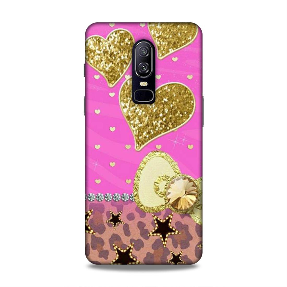 Cute Pink Heart OnePlus 6 Phone Case Cover