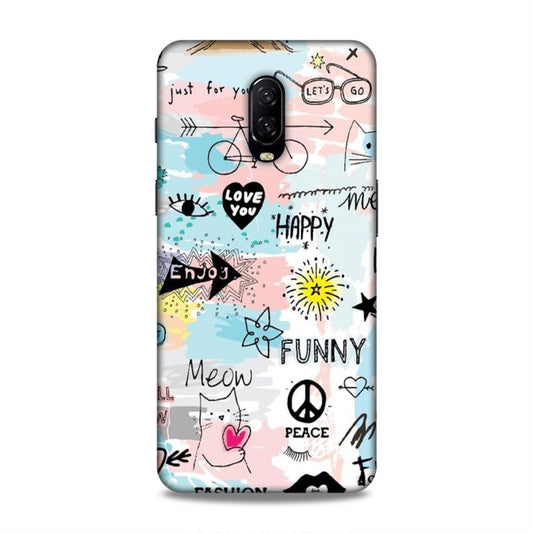 Cute Funky Happy OnePlus 6T Mobile Cover Case