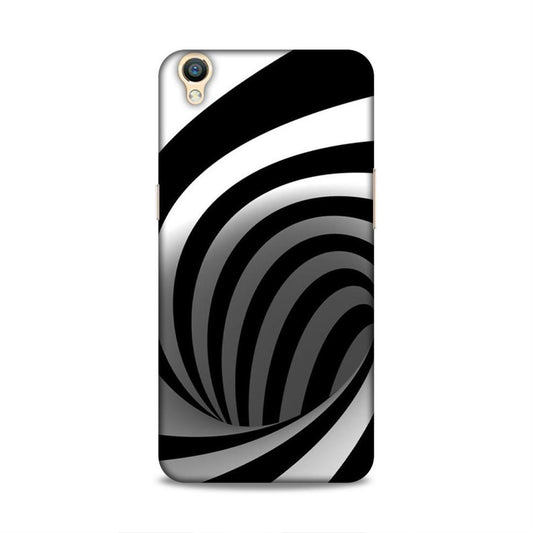 Black And White Oppo A37 Mobile Cover