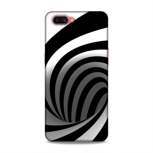 Black And White Oppo A3s Mobile Cover
