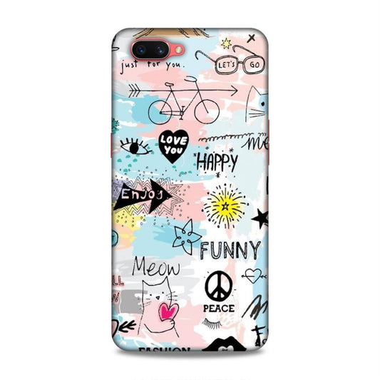 Cute Funky Happy Oppo A3s Mobile Cover Case
