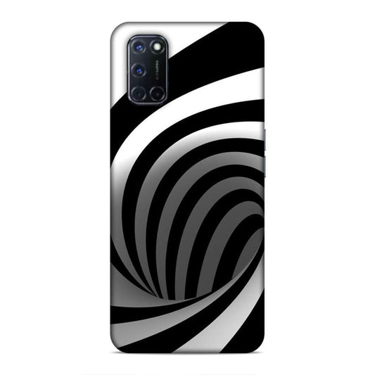 Black And White Oppo A52 Mobile Cover