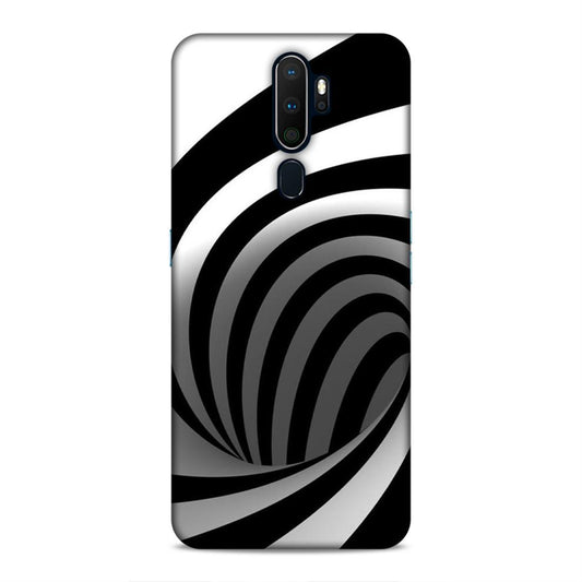 Black And White Oppo A5 2020 Mobile Cover