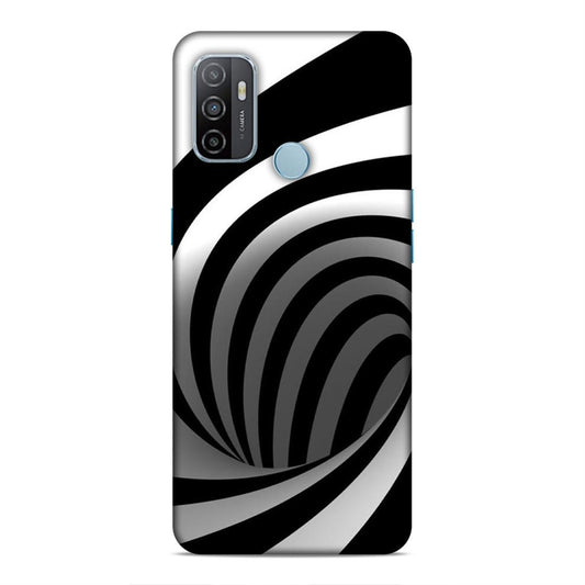 Black And White Oppo A53 2020 Mobile Cover