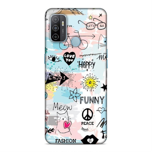 Cute Funky Happy Oppo A53 2020 Mobile Cover Case