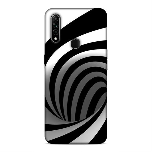Black And White Oppo A8 Mobile Cover