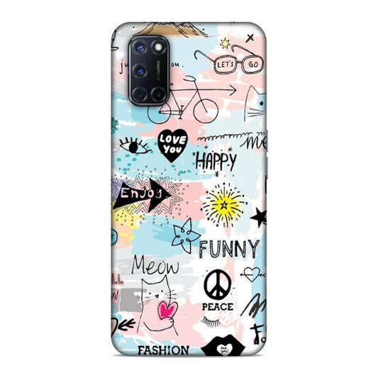 Cute Funky Happy Oppo A92 Mobile Cover Case