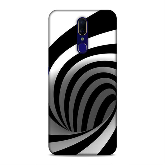 Black And White Oppo F11 Mobile Cover