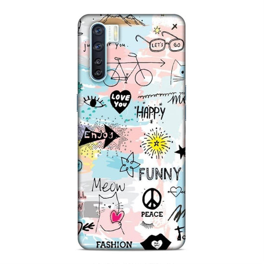 Cute Funky Happy Oppo F15 Mobile Cover Case