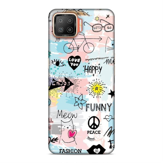 Cute Funky Happy Oppo F17 Mobile Cover Case