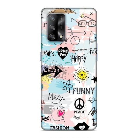 Cute Funky Happy Oppo F19 Mobile Cover Case