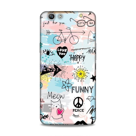 Cute Funky Happy Oppo F1s Mobile Cover Case