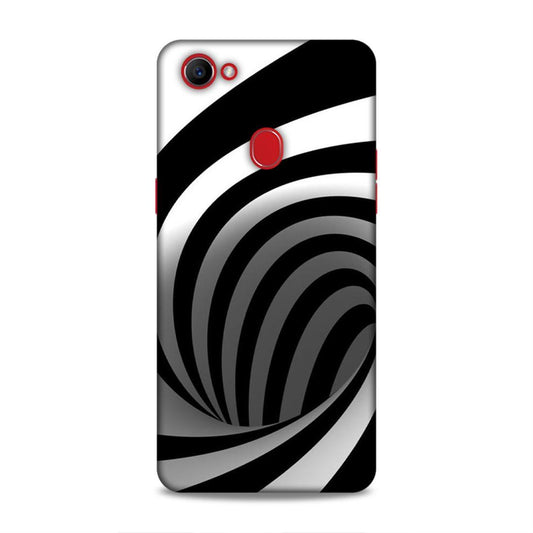 Black And White Oppo F7 Mobile Cover