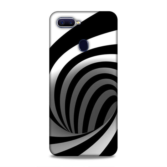 Black And White Oppo F9 Mobile Cover