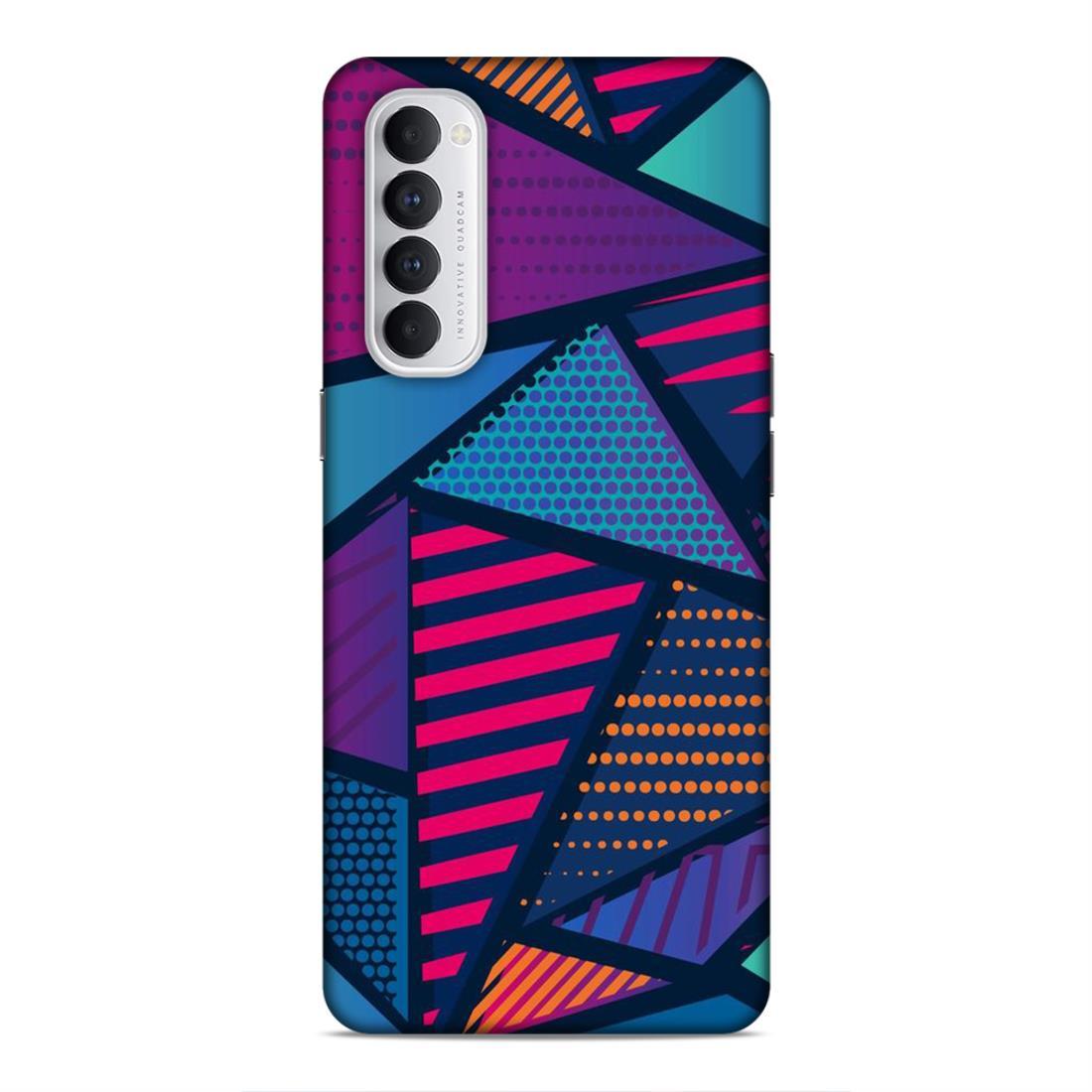 Triangle Coloured Pattern Oppo Reno 4 Pro Mobile Cover Case