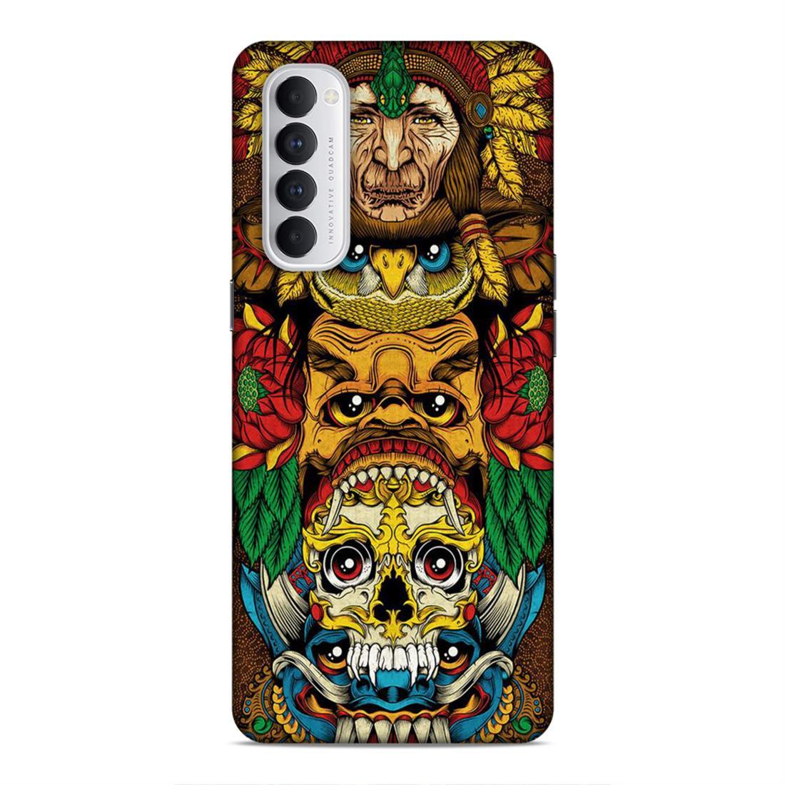 skull ancient art Oppo Reno 4 Pro Phone Case Cover