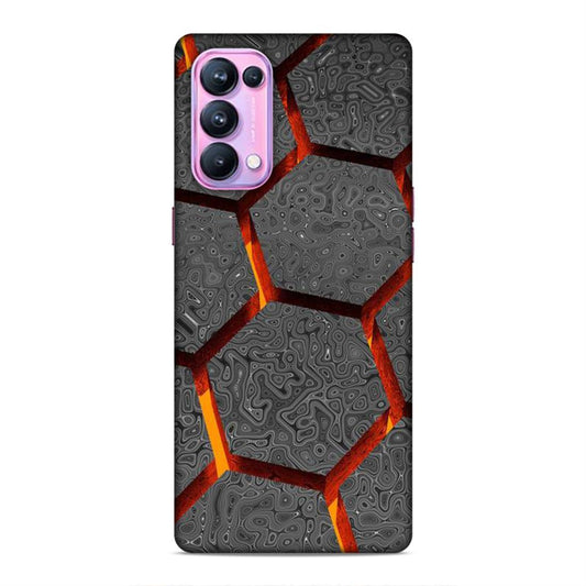 Hexagon Pattern Oppo Reno 5 Pro Phone Case Cover