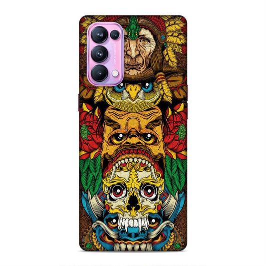 skull ancient art Oppo Reno 5 Pro Phone Case Cover