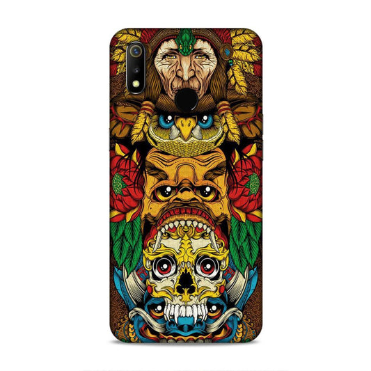 skull ancient art Realme 3 Phone Case Cover