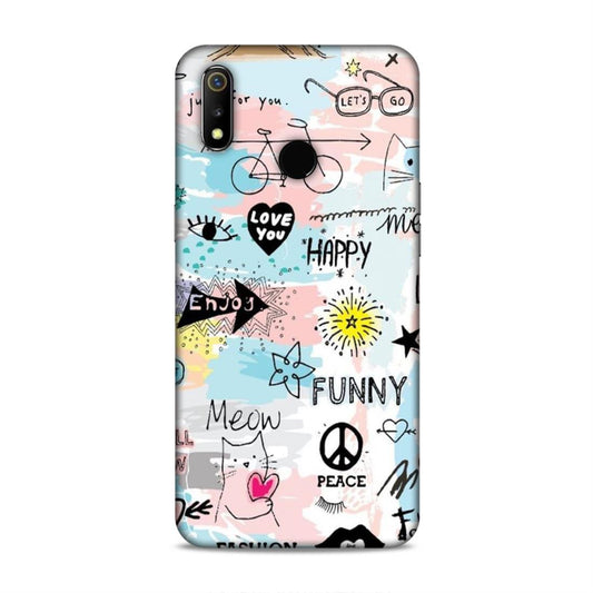 Cute Funky Happy Realme 3 Mobile Cover Case