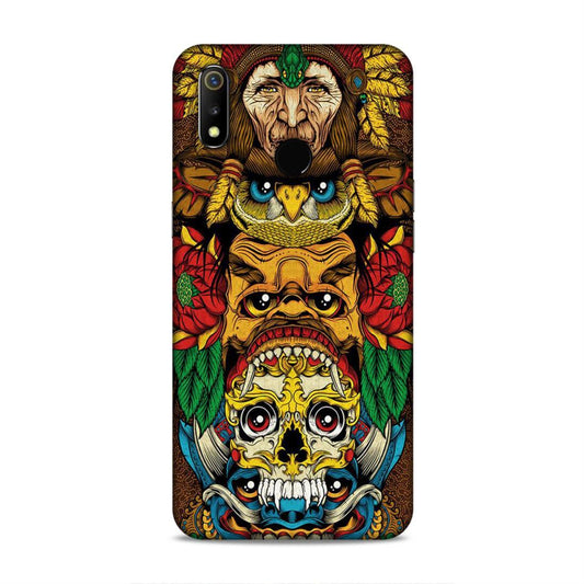skull ancient art Realme 3i Phone Case Cover