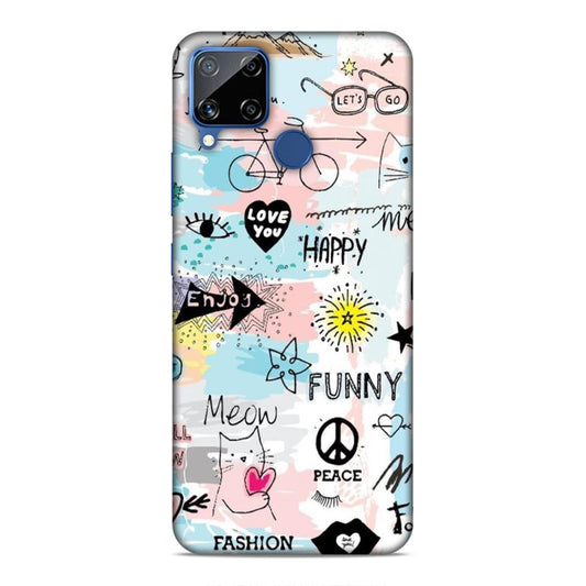 Cute Funky Happy Realme C15 Mobile Cover Case