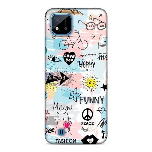 Cute Funky Happy Realme C20 Mobile Cover Case