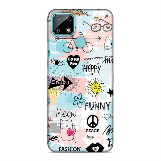 Cute Funky Happy Realme C25 Mobile Cover Case