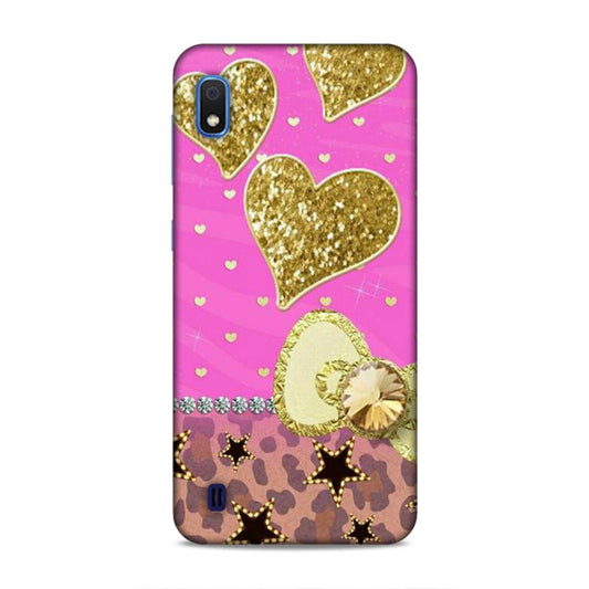 Cute Pink Heart Samsung Galaxy A10 Phone Case Cover
