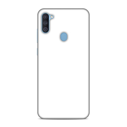 White Classic Plain Samsung Galaxy A11 Mobile Case Cover