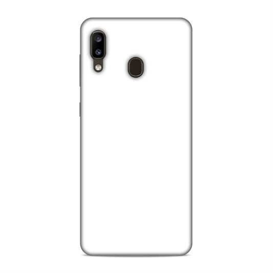 White Classic Plain Samsung Galaxy A20 Mobile Case Cover
