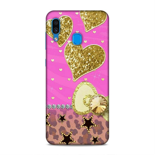 Cute Pink Heart Samsung Galaxy A30 Phone Case Cover