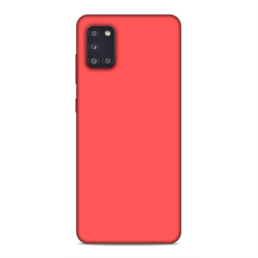 Coral Red Plain Samsung Galaxy A31 Phone Cover