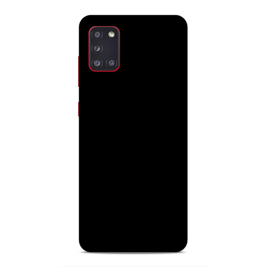 Black Classic Plain Samsung Galaxy A31 Phone Cover Case Case
