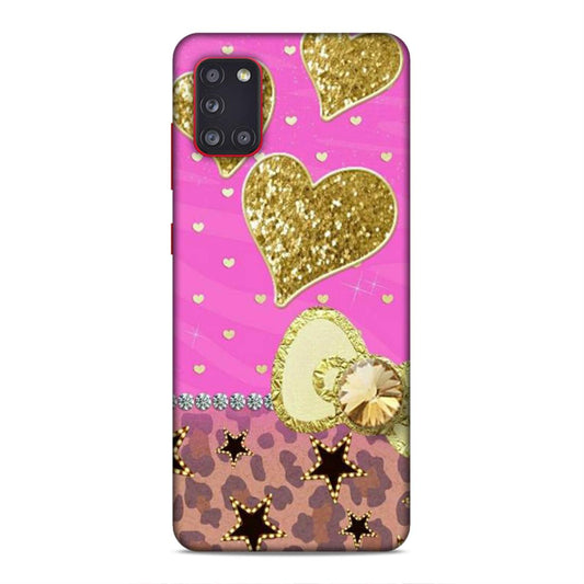 Cute Pink Heart Samsung Galaxy A31 Phone Case Cover