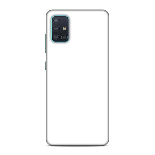 White Classic Plain Samsung Galaxy A51 Mobile Case Cover