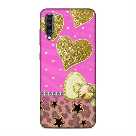 Cute Pink Heart Samsung Galaxy A70 Phone Case Cover