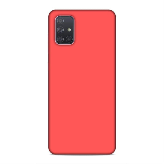 Coral Red Plain Samsung Galaxy A71 Phone Cover