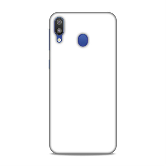 White Classic Plain Samsung Galaxy M20 Mobile Case Cover