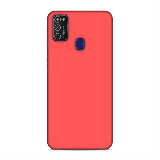 Coral Red Plain Samsung Galaxy M21 Phone Cover