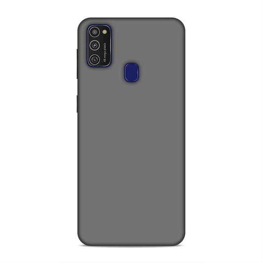 Grey Classic Plain Samsung Galaxy M21 Phone Back Case