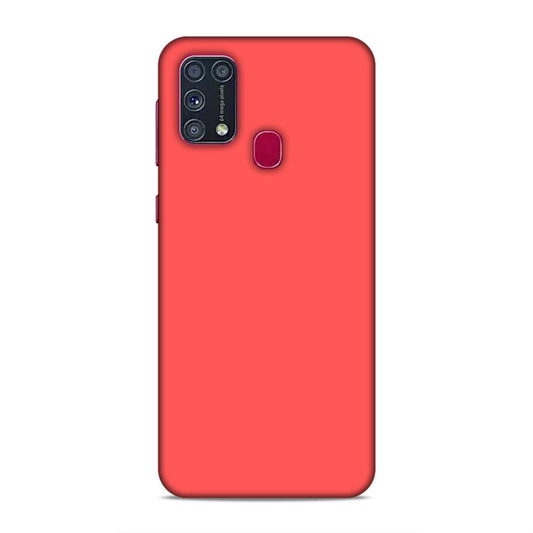 Coral Red Plain Samsung Galaxy M31 Phone Cover