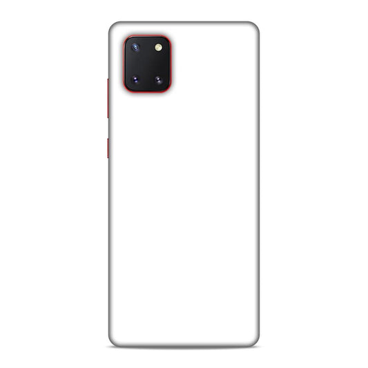 White Classic Plain Samsung Galaxy Note 10 Lite Mobile Case Cover